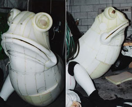 Martin P. Robinson puppet designs for The Frogs