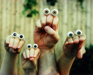 Martin P. Robinson Oobi hand puppets